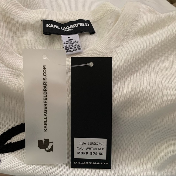 Karl Lagerfeld signature logo print pullover sweater - Picture 12 of 14